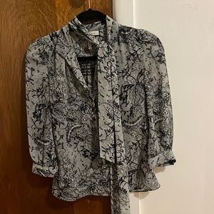 Beautiful BCBG blouse with neck tie/bow